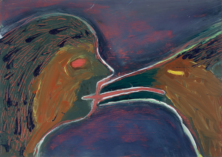 Close Encounter 7x5 Acrylic on panel 2026