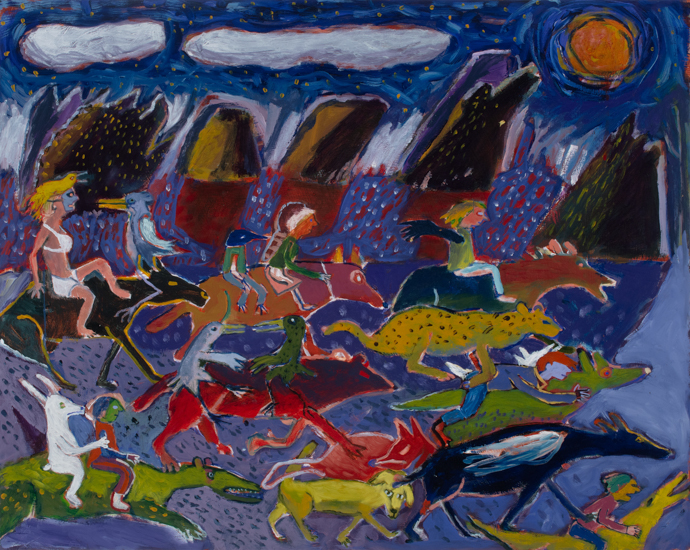 The Gates of the Day 30x24 Oil & Acrylic on panel 2026 by Anna Dibble