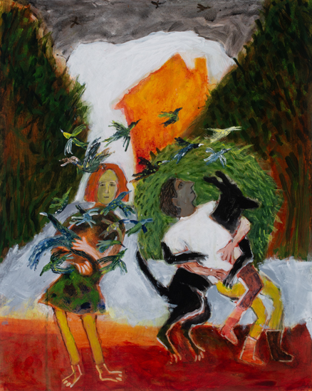 Anne Dibble original oil and acrylic on panel painting 2026